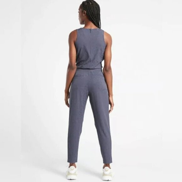 ATHLETA Brooklyn Textured Jumpsuit Medieval Violet Plus Size 24 #981034 MSRP$129 - Picture 8 of 14